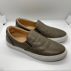 GREATS Brooklyn Women’s Brown Quilted Leather Slip On Loafers Shoes Size 9.5 EUC